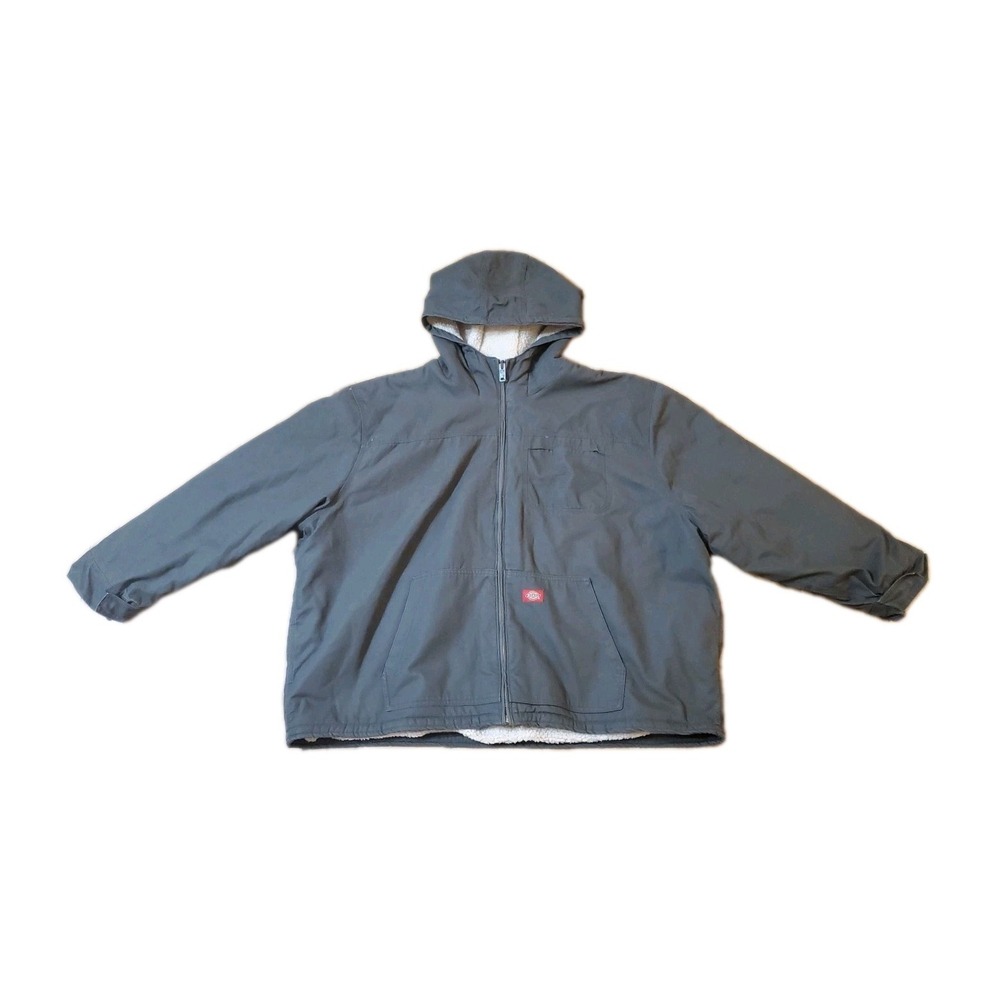 Dickies‎ Sanded Duck Sherpa Lined Mens Hooded Full Zip Jacket Size 5XL